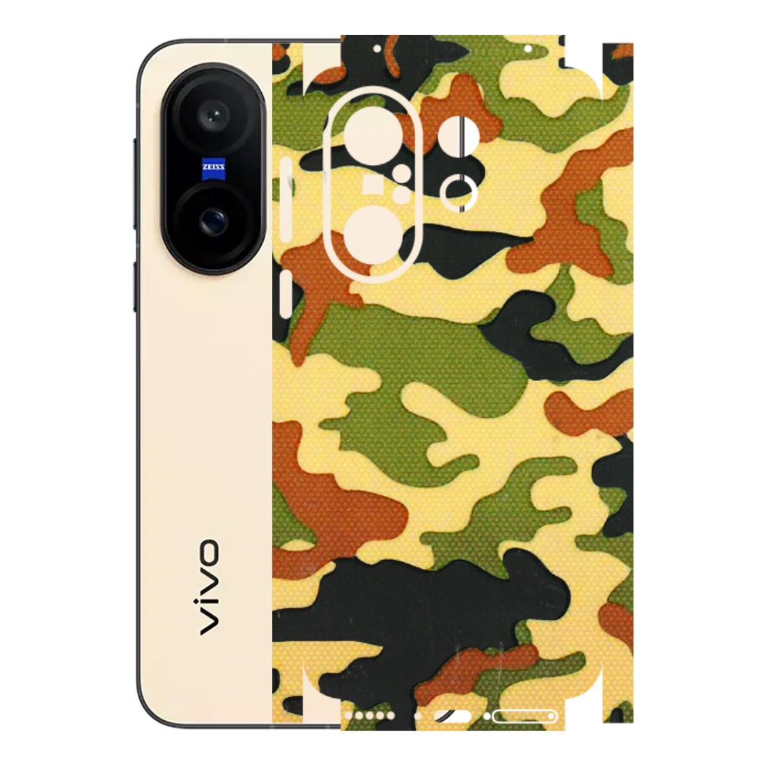 VIVO Z/V/X/T/U/S Series Phone Skins (All Models) - Indian Military - 3D Embossed Finish (L-234) Vivo X200 FE