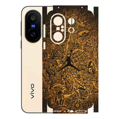 VIVO Z/V/X/T/U/S Series Phone Skins (All Models) - Premium Gold Basketball Player - 3D Embossed Finish (L-236) Vivo X200 FE
