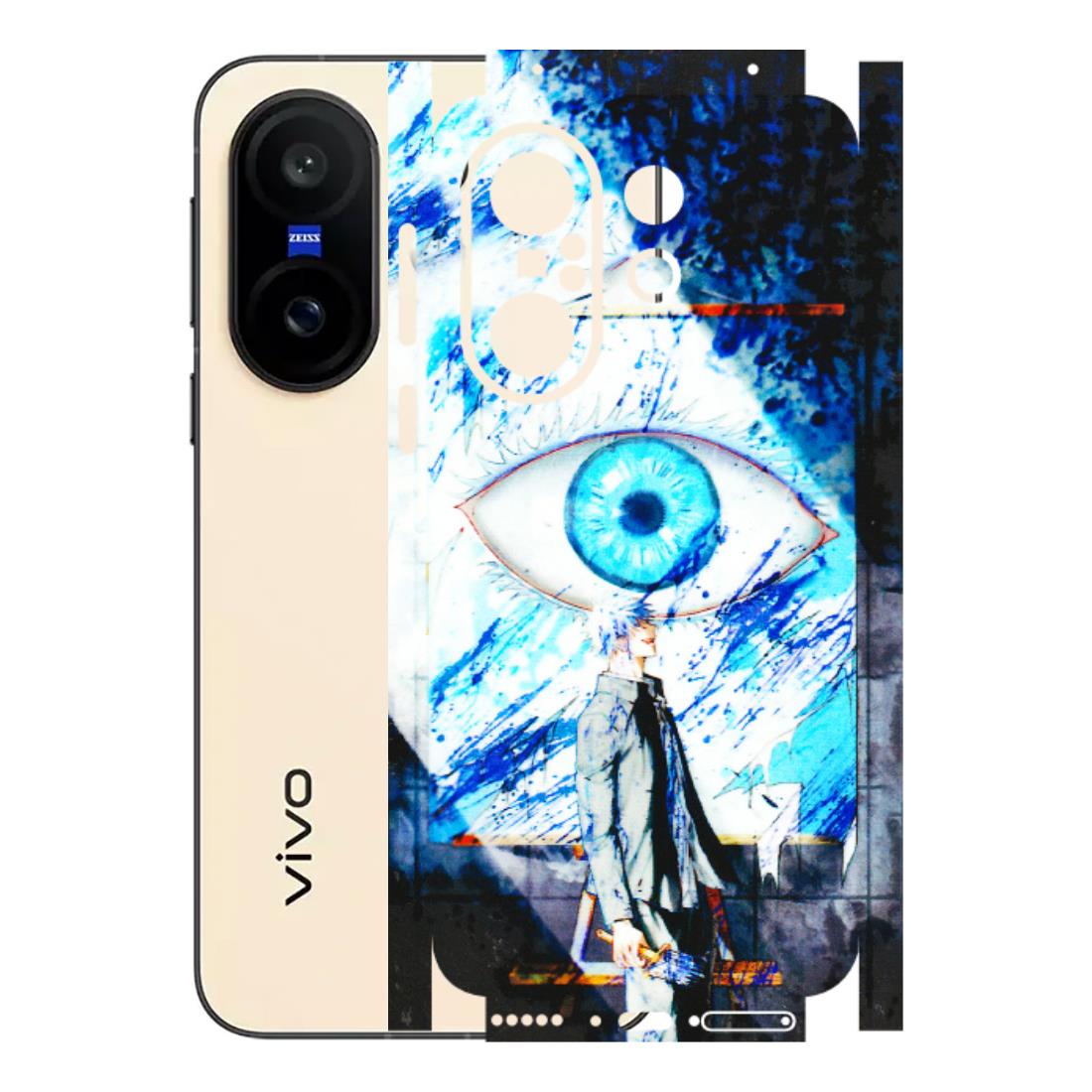 VIVO Z/V/X/T/U/S Series Phone Skins (All Models) - Gojo Satoru evil eye - 3D Embossed Finish (L-239) Vivo X200 FE