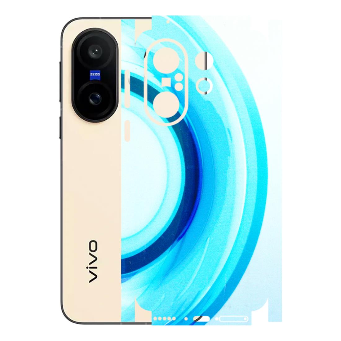 VIVO Z/V/X/T/U/S Series Phone Skins (All Models) - The Blue Curve - 3D Embossed Finish (L-244) Vivo X200 FE