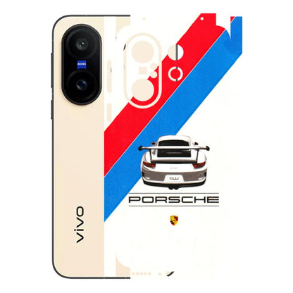 VIVO Z/V/X/T/U/S Series Phone Skins (All Models) - Porche Car Sober Logo - 3D Embossed Finish (L-248) Vivo X200 FE