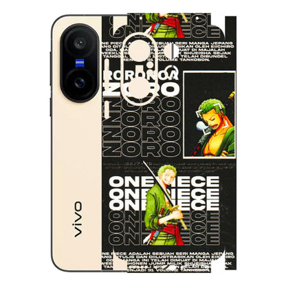VIVO Z/V/X/T/U/S Series Phone Skins (All Models) - One Piece Zoro - 3D Embossed Finish (L-250) Vivo X200 FE