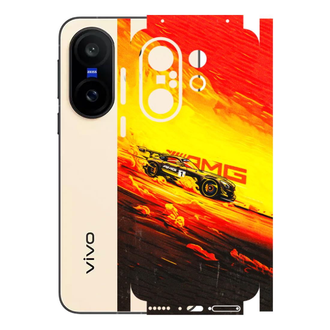 VIVO Z/V/X/T/U/S Series Phone Skins (All Models) - AMG Car Speed Cover - 3D Embossed Finish (L-256) Vivo X200 FE