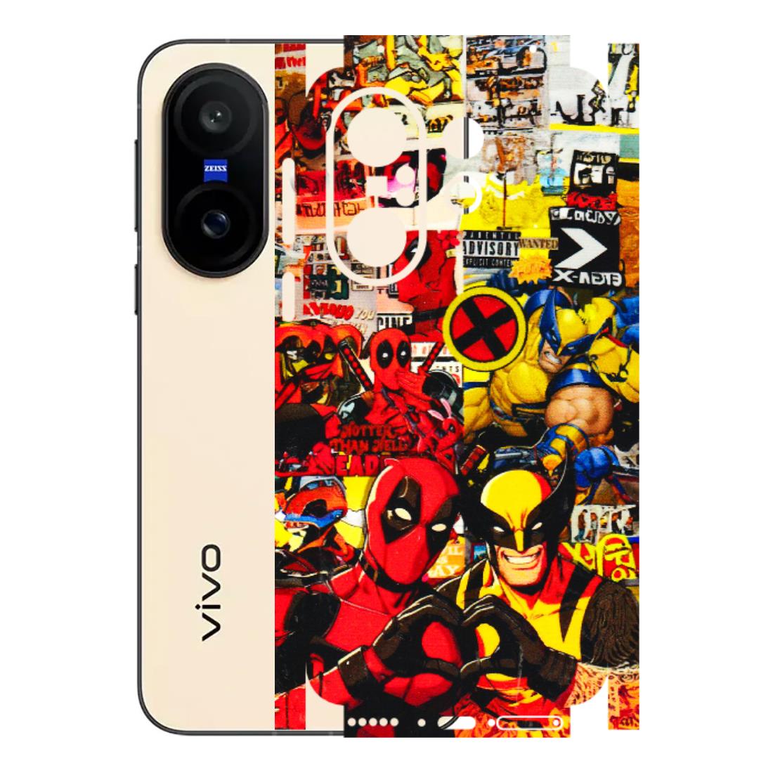 VIVO Z/V/X/T/U/S Series Phone Skins (All Models) - Spidy Wolverine - 3D Embossed Finish (L-310) Vivo X200 FE