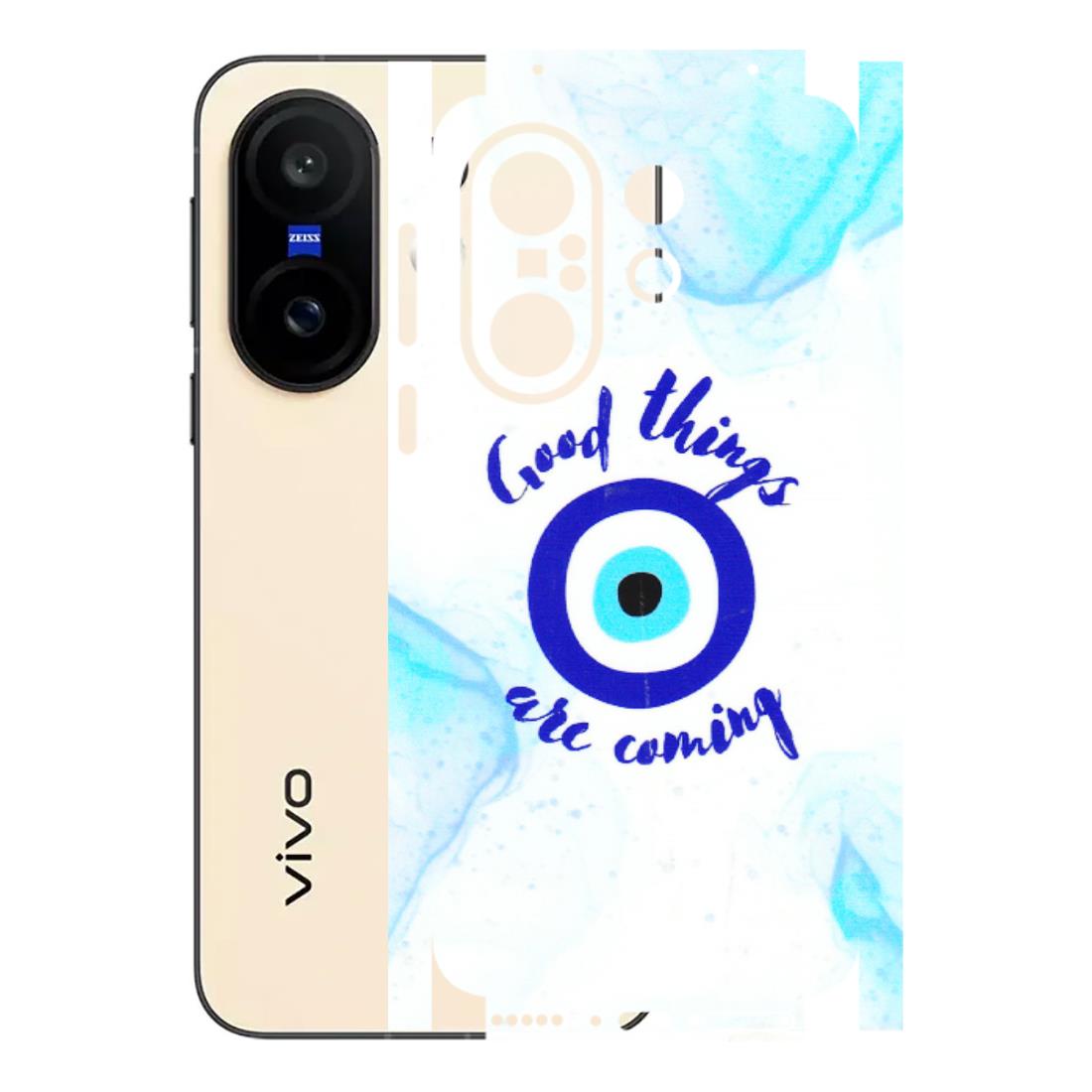 VIVO Z/V/X/T/U/S Series Phone Skins (All Models) - Evil Eye Good Things Are Coming - 3D Embossed Finish (L-322) Vivo X200 FE