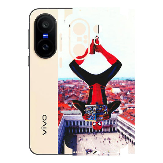 VIVO Z/V/X/T/U/S Series Phone Skins (All Models) - Spiderman Hanging - 3D Embossed Finish (L-53) Vivo X200 FE