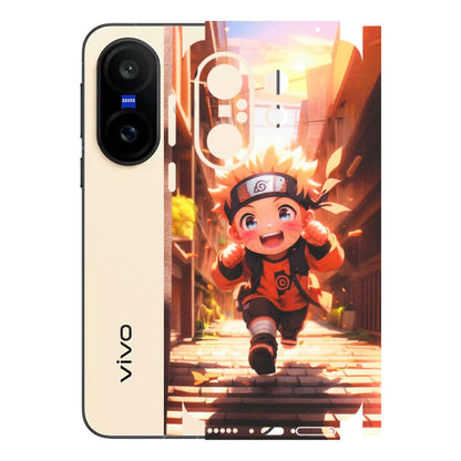VIVO Z/V/X/T/U/S Series Phone Skins (All Models) - Naruto Cute Toon Running - Matte Finish (M-04) Vivo X200 FE