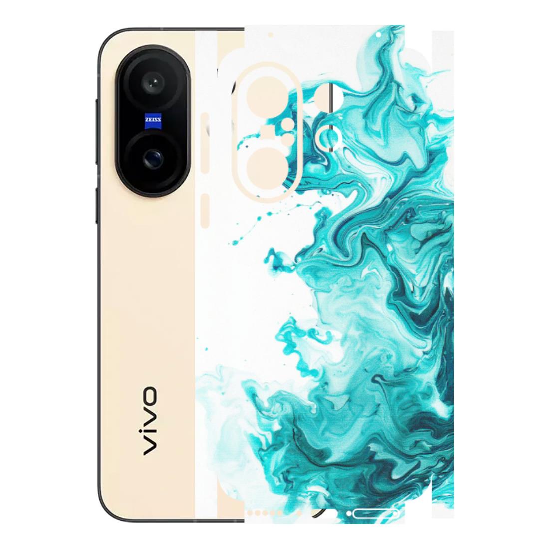 VIVO Z/V/X/T/U/S Series Phone Skins (All Models) - Sky Blue Abstract Colour - Matte Finish (M-146) Vivo X200 FE