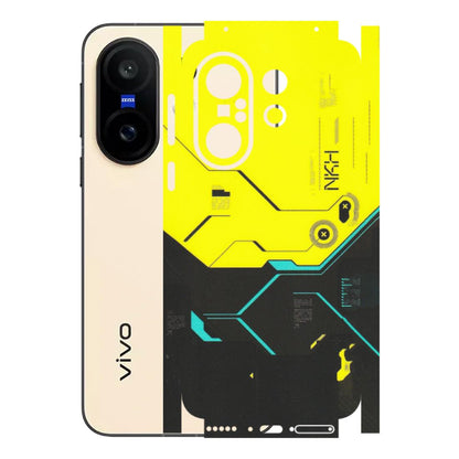 VIVO Z/V/X/T/U/S Series Phone Skins (All Models) - Black Yellow Technica - Matte Finish (M-53) Vivo X200 FE