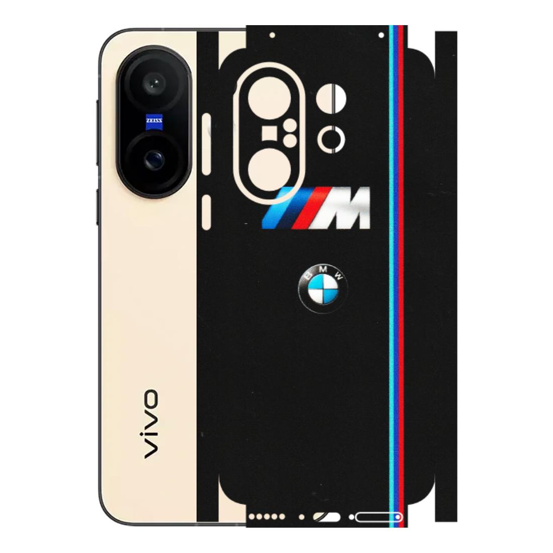VIVO Z/V/X/T/U/S Series Phone Skins (All Models) - Styling With Black BMW - Matte Finish (M-74) Vivo X200 FE