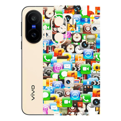 VIVO Z/V/X/T/U/S Series Phone Skins (All Models) - All Apple Icons - Matte Finish (M-93) Vivo X200 FE