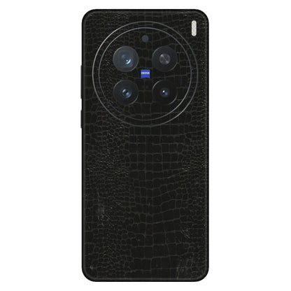VIVO Z/V/X/T/U/S Series Phone Skins (All Models) - Snake Leather Black - 3D Embossed Finish (L-107) Vivo X200 Pro (5G)