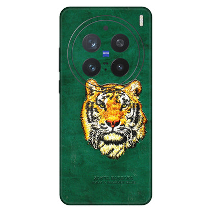 VIVO Z/V/X/T/U/S Series Phone Skins (All Models) - Leather Feel Tiger - 3D Embossed Finish (L-111) Vivo X200 Pro (5G)