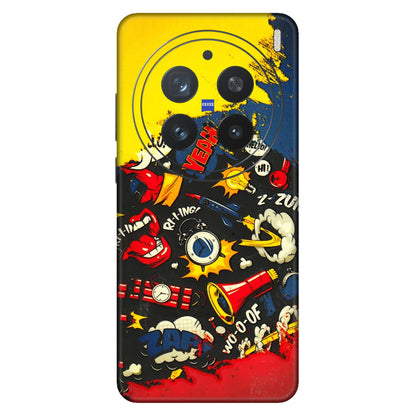 VIVO Z/V/X/T/U/S Series Phone Skins (All Models) - Pacific Doodle Art - 3D Embossed Finish (L-120) Vivo X200 Pro (5G)