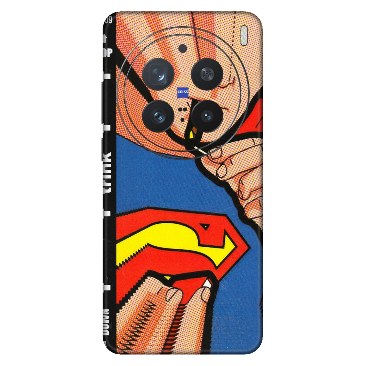 VIVO Z/V/X/T/U/S Series Phone Skins (All Models) - Superman Sutta - 3D Embossed Finish (L-130) Vivo X200 Pro (5G)