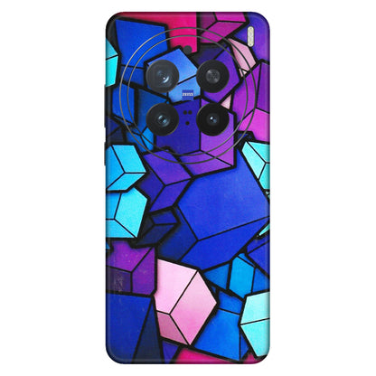 VIVO Z/V/X/T/U/S Series Phone Skins (All Models) - Cube Doodle - 3D Embossed Finish (L-141) Vivo X200 Pro (5G)