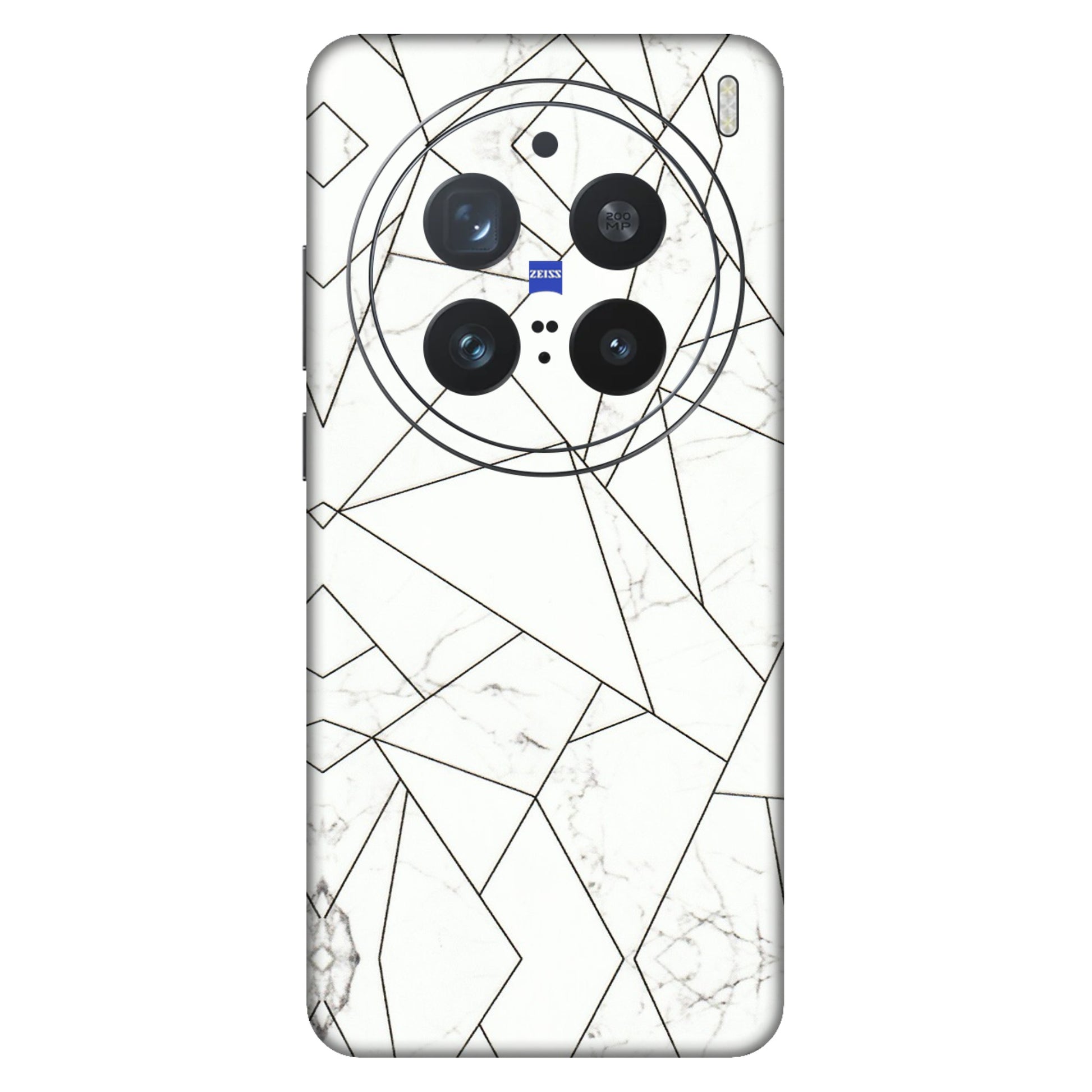 VIVO Z/V/X/T/U/S Series Phone Skins (All Models) - Luxury White Marble Effect - 3D Embossed Finish (L-168) Vivo X200 Pro (5G)
