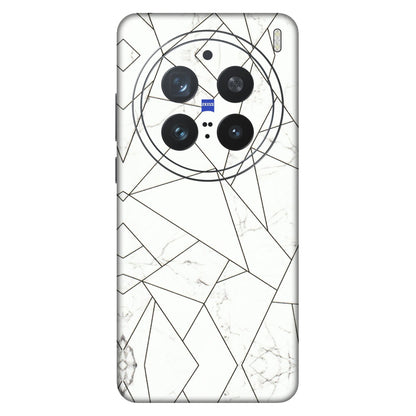 VIVO Z/V/X/T/U/S Series Phone Skins (All Models) - Luxury White Marble Effect - 3D Embossed Finish (L-168) Vivo X200 Pro (5G)
