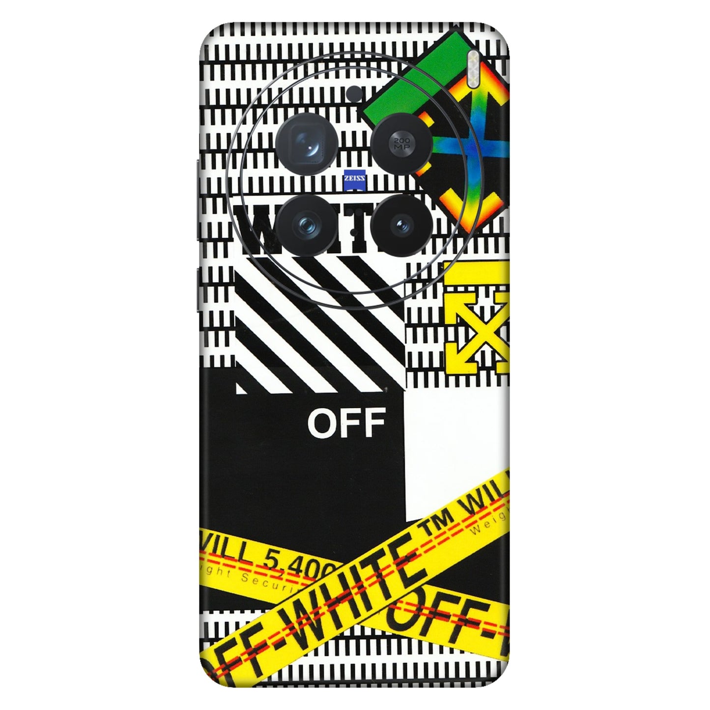 VIVO Z/V/X/T/U/S Series Phone Skins (All Models) - White Off Abstract - 3D Embossed Finish (L-172) Vivo X200 Pro (5G)
