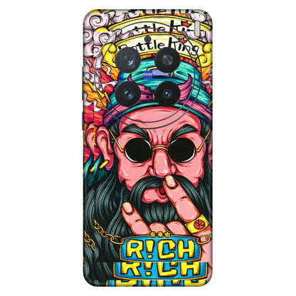 VIVO Z/V/X/T/U/S Series Phone Skins (All Models) - Battle King Dude Face - 3D Embossed Finish (L-178) Vivo X200 Pro (5G)