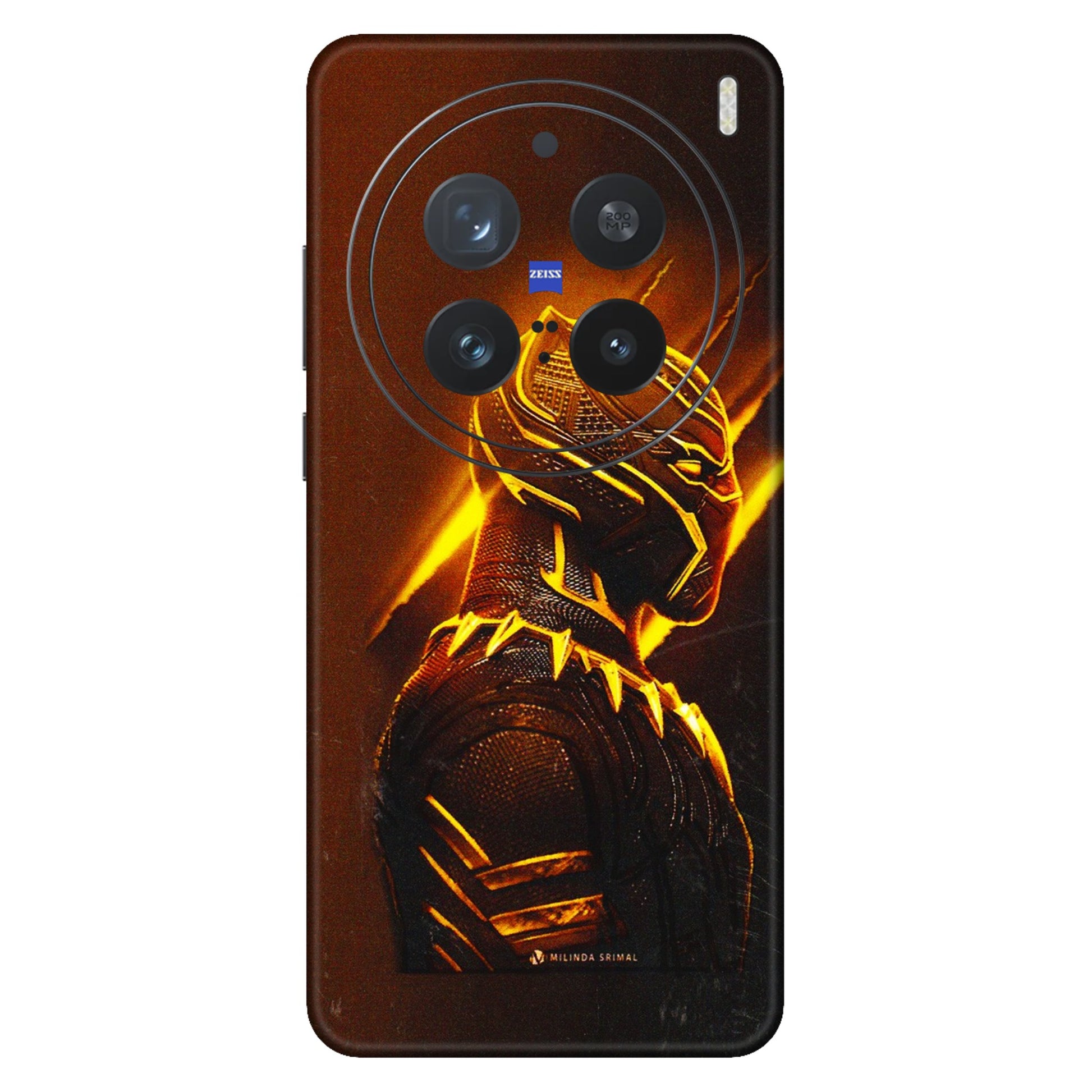 VIVO Z/V/X/T/U/S Series Phone Skins (All Models) - Gold Black Panther - 3D Embossed Finish (L-181) Vivo X200 Pro (5G)