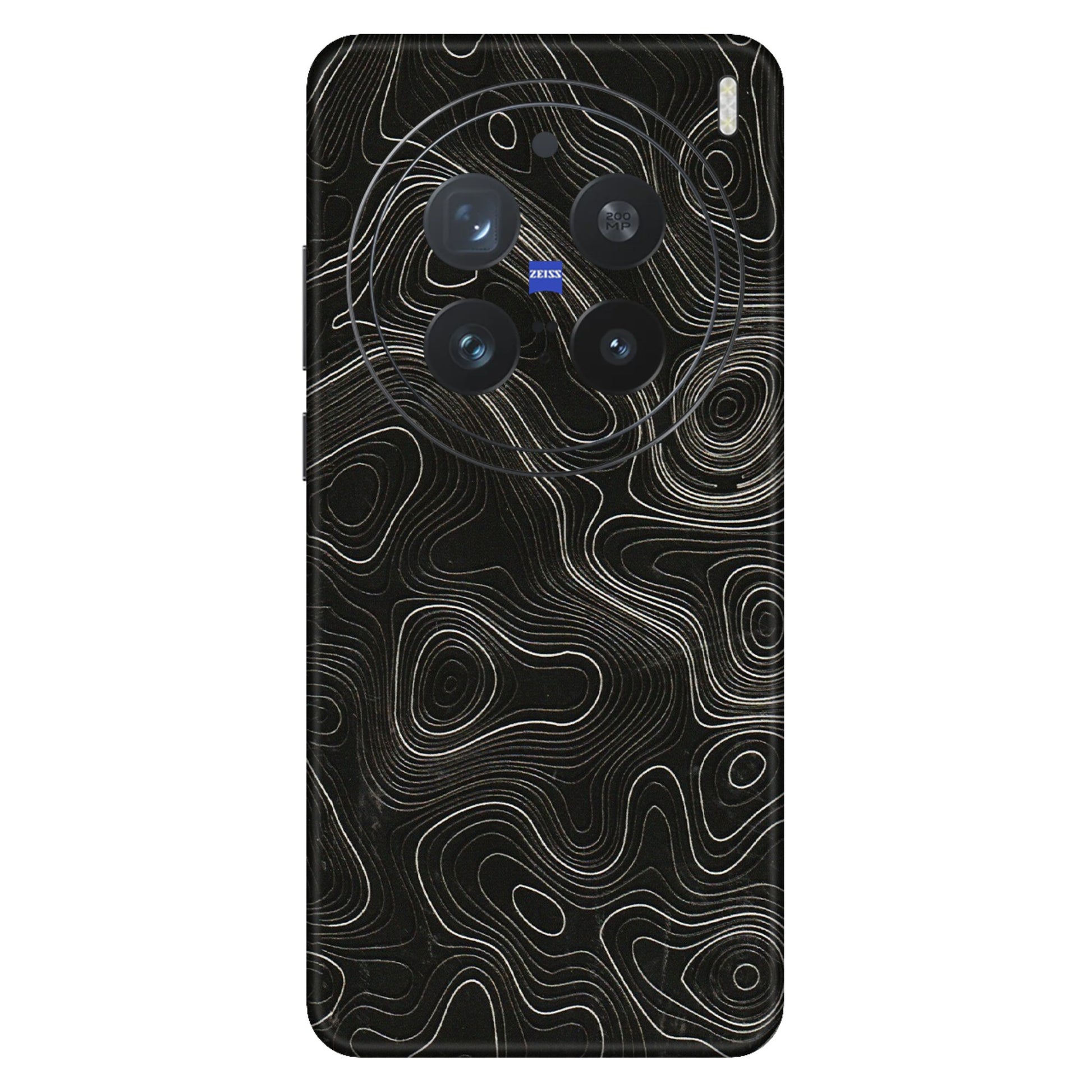 VIVO Z/V/X/T/U/S Series Phone Skins (All Models) - Black Swirl - 3D Embossed Finish (L-196) Vivo X200 Pro (5G)