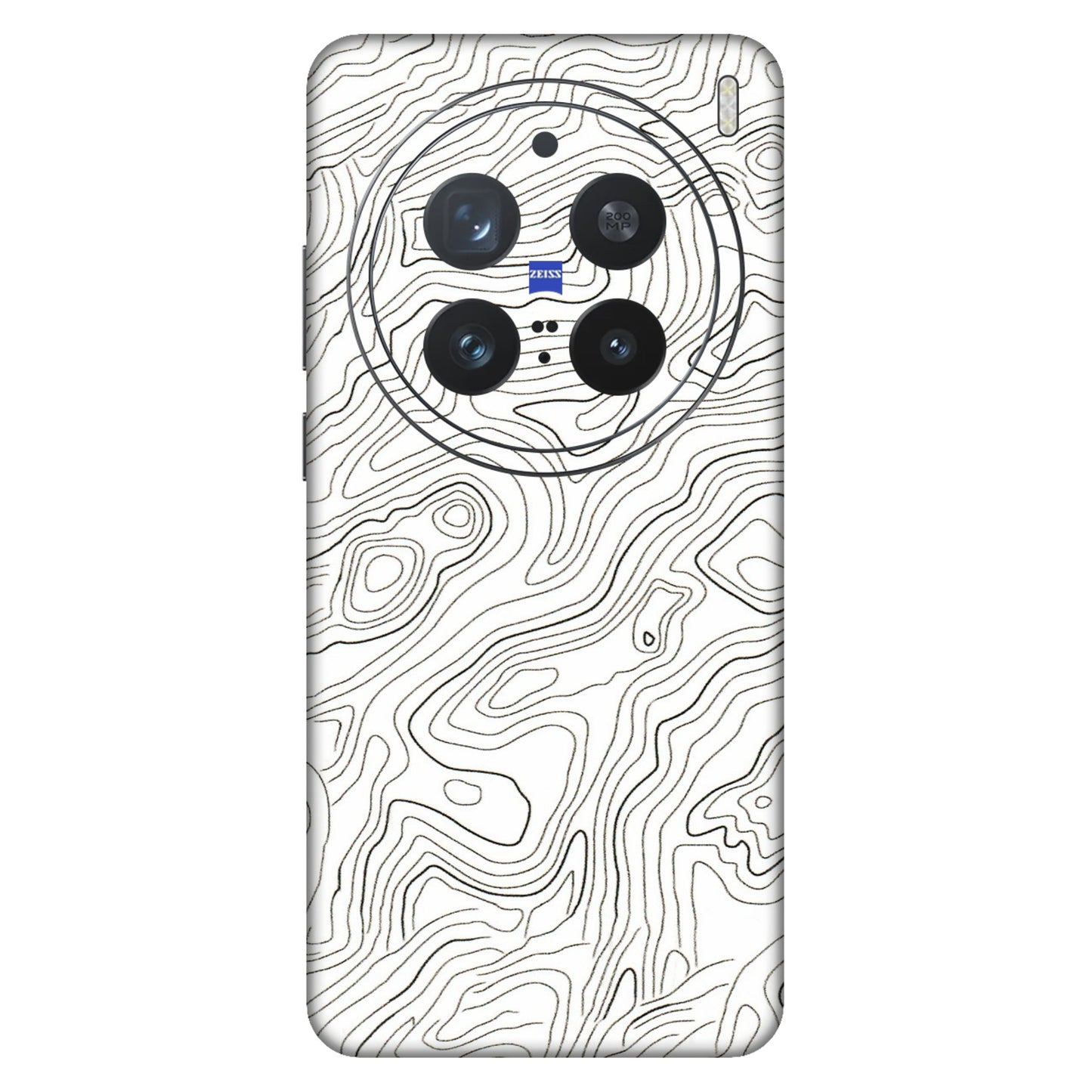 VIVO Z/V/X/T/U/S Series Phone Skins (All Models) - White Black Swirls - 3D Embossed Finish (L-219) Vivo X200 Pro (5G)