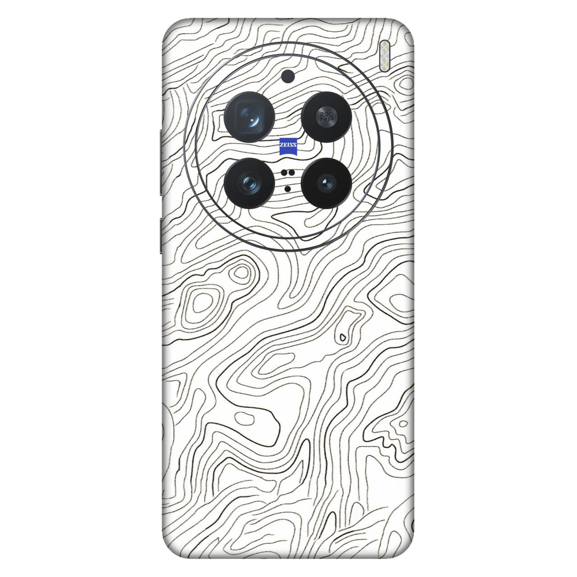 VIVO Z/V/X/T/U/S Series Phone Skins (All Models) - White Black Swirls - 3D Embossed Finish (L-219) Vivo X200 Pro (5G)