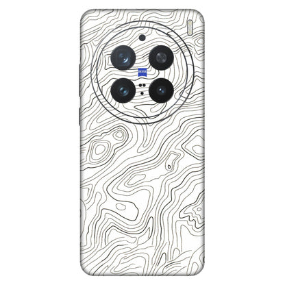 VIVO Z/V/X/T/U/S Series Phone Skins (All Models) - White Black Swirls - 3D Embossed Finish (L-219) Vivo X200 Pro (5G)