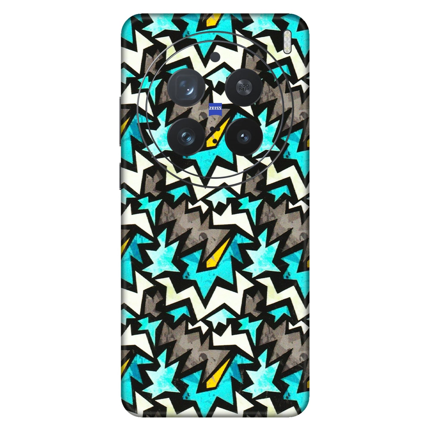 VIVO Z/V/X/T/U/S Series Phone Skins (All Models) - Funky Zig Zag - 3D Embossed Finish (L-223) Vivo X200 Pro (5G)