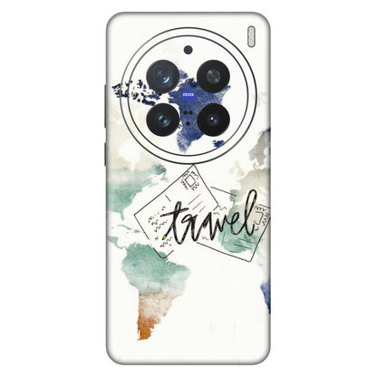 VIVO Z/V/X/T/U/S Series Phone Skins (All Models) - Travel The World - 3D Embossed Finish (L-232) Vivo X200 Pro (5G)
