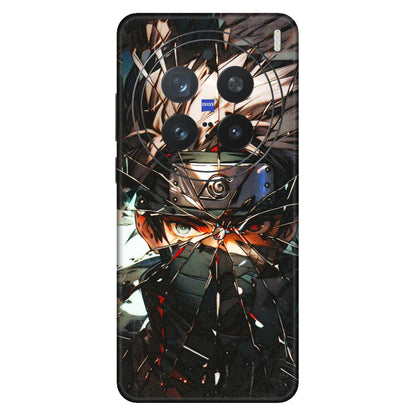 VIVO Z/V/X/T/U/S Series Phone Skins (All Models) - Kakashi Shattered Glass Effect - 3D Embossed Finish (L-237) Vivo X200 Pro (5G)