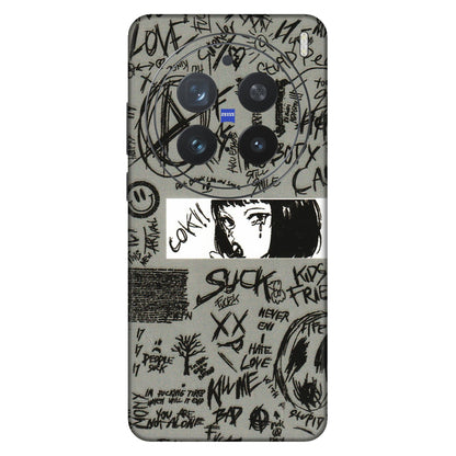 VIVO Z/V/X/T/U/S Series Phone Skins (All Models) - Never Have Love Anime - 3D Embossed Finish (L-260) Vivo X200 Pro (5G)