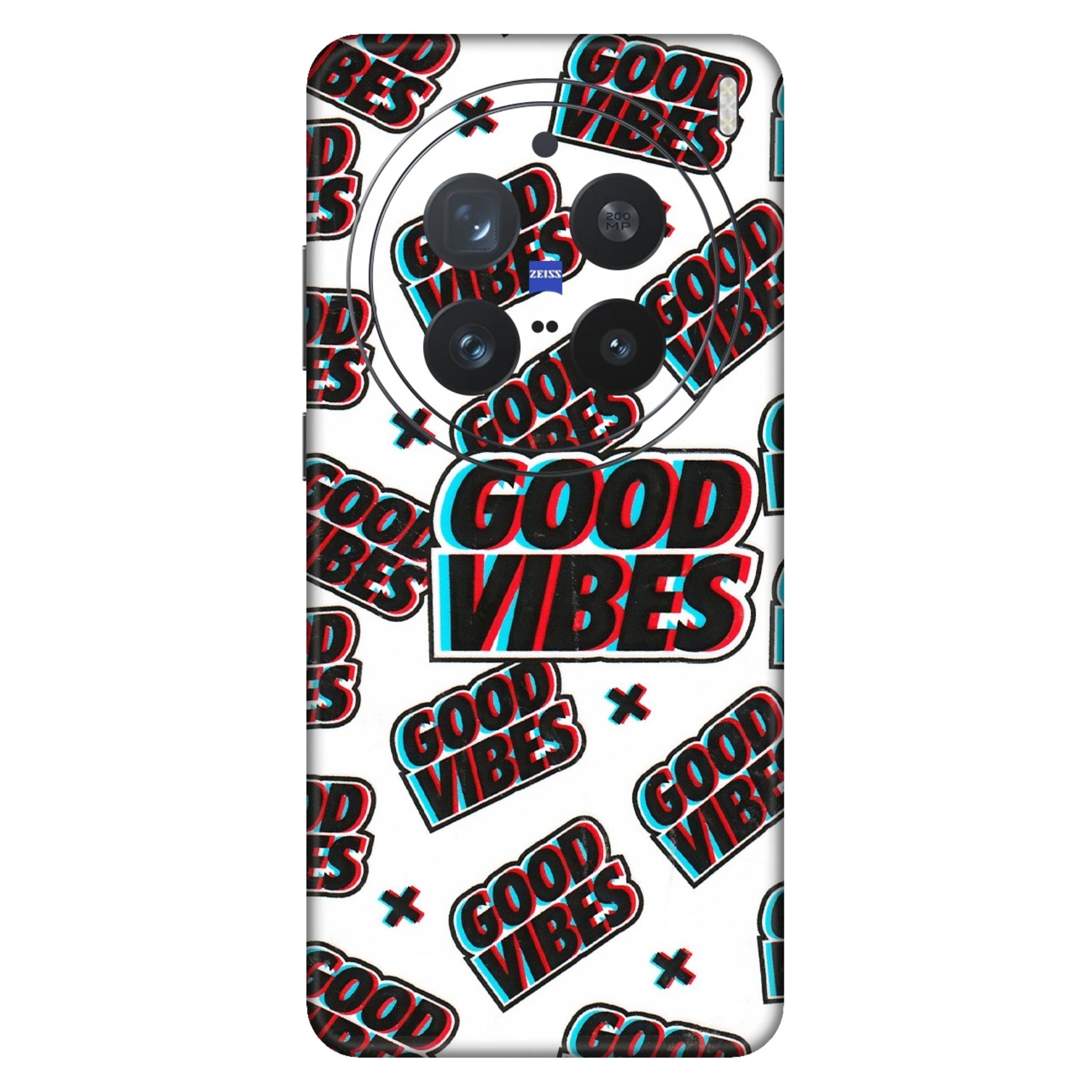 VIVO Z/V/X/T/U/S Series Phone Skins (All Models) - Good Vibes - 3D Embossed Finish (L-282) Vivo X200 Pro (5G)