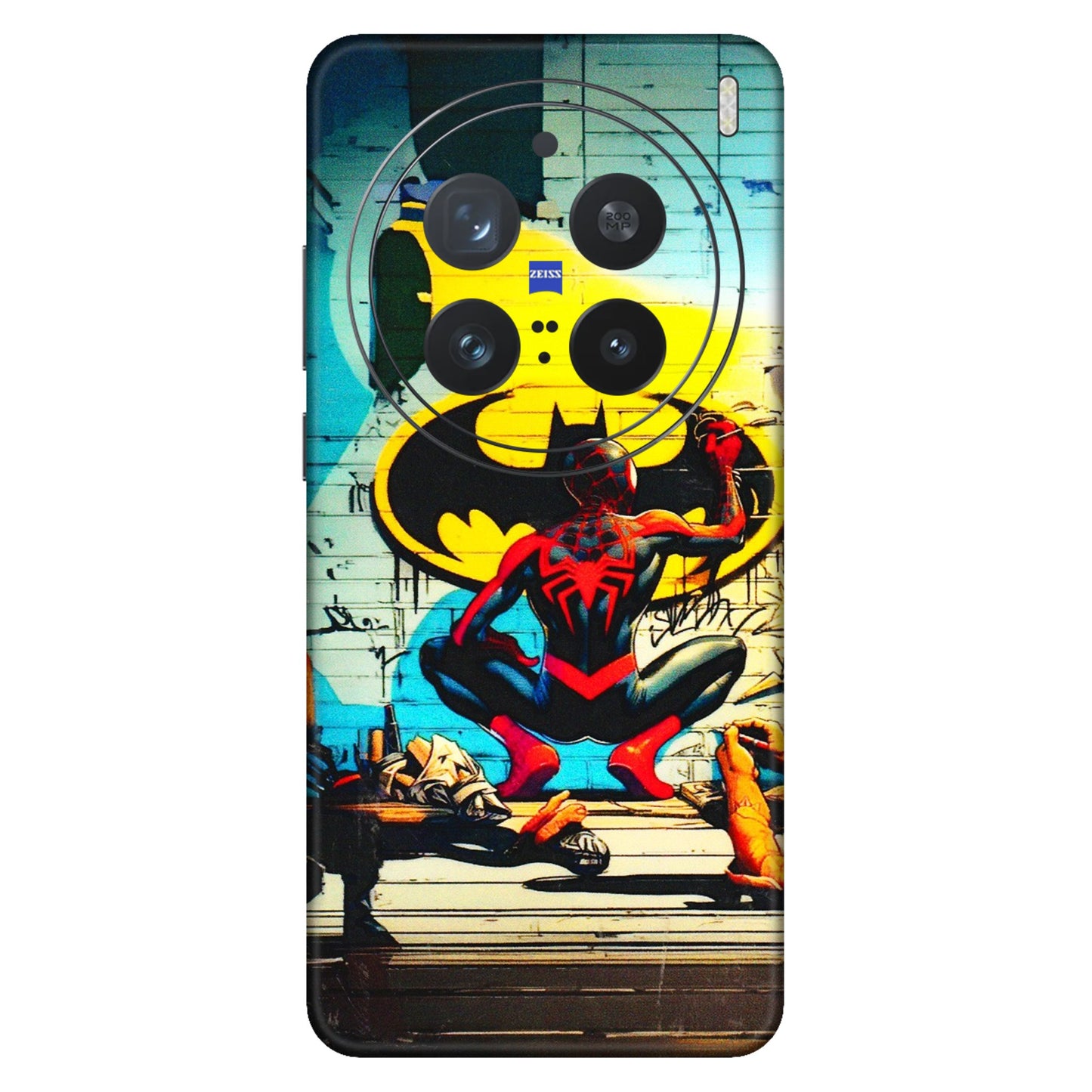 VIVO Z/V/X/T/U/S Series Phone Skins (All Models) - New Spiderman Bat Logo - 3D Embossed Finish (L-309) Vivo X200 Pro (5G)