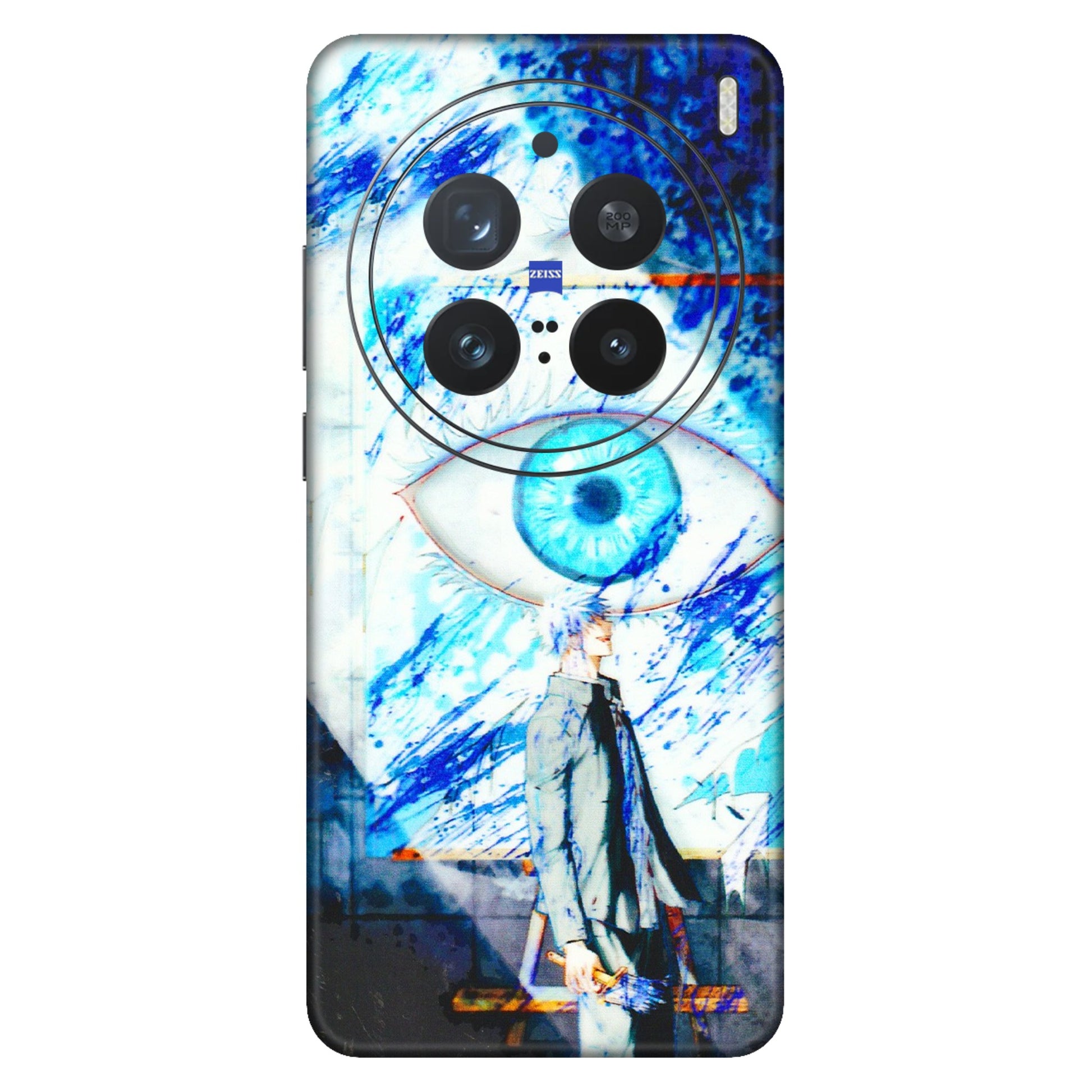 VIVO Z/V/X/T/U/S Series Phone Skins (All Models) - Anime Sea Blue Eye - 3D Embossed Finish (L-318) Vivo X200 Pro (5G)