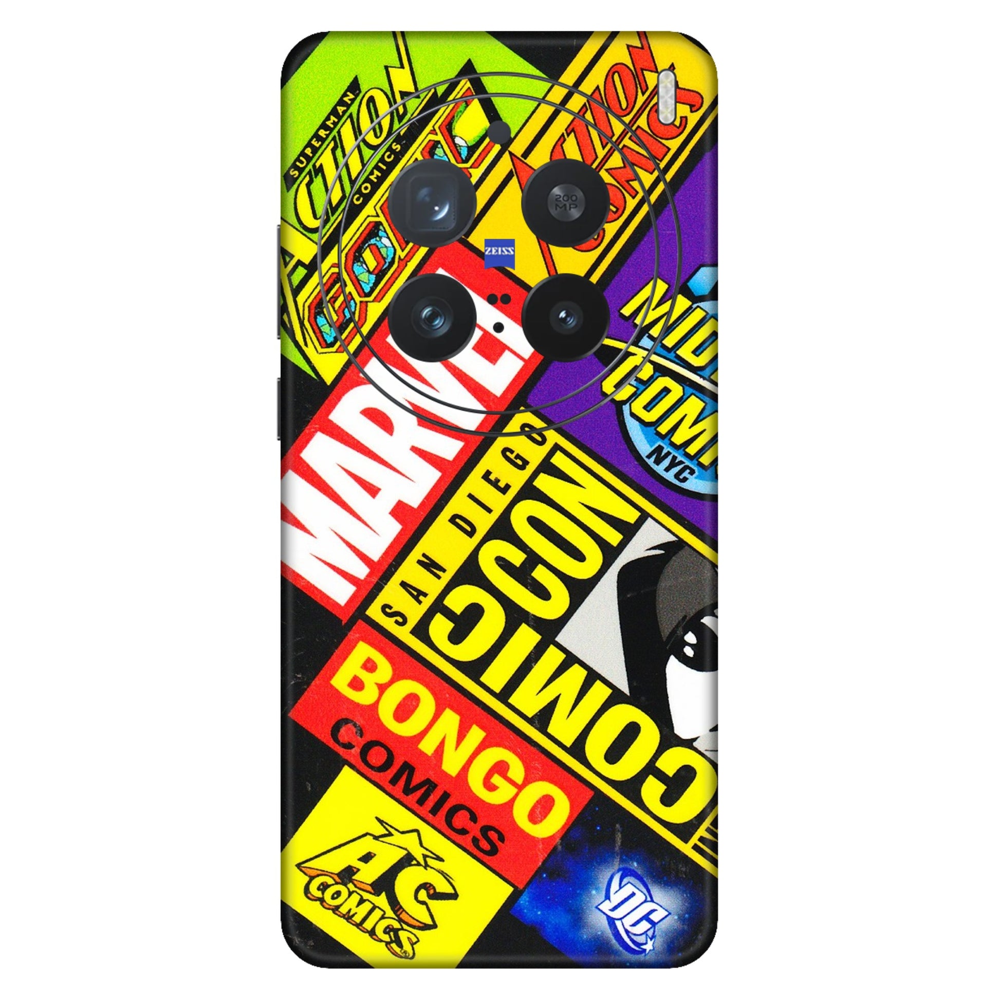 VIVO Z/V/X/T/U/S Series Phone Skins (All Models) - Bongo Comic Con - 3D Embossed Finish (L-325) Vivo X200 Pro (5G)