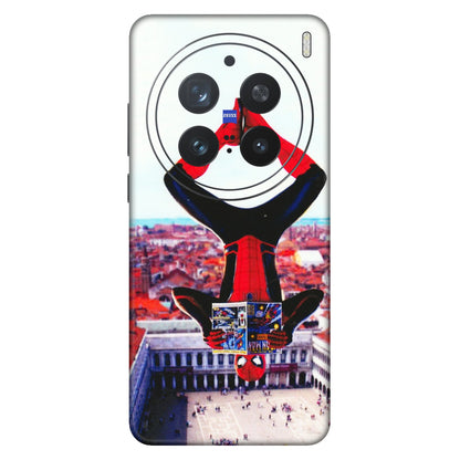 VIVO Z/V/X/T/U/S Series Phone Skins (All Models) - Spiderman Hanging - 3D Embossed Finish (L-53) Vivo X200 Pro (5G)