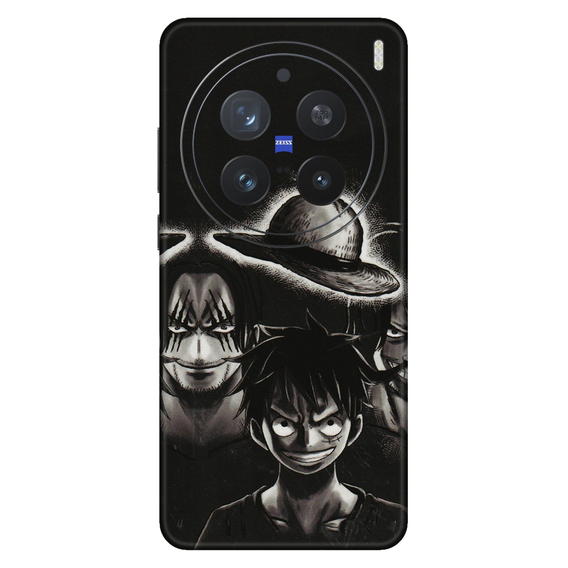 VIVO Z/V/X/T/U/S Series Phone Skins (All Models) - Black Luffy Hat - 3D Embossed Finish (L-57) Vivo X200 Pro (5G)