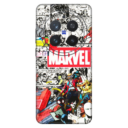 VIVO Z/V/X/T/U/S Series Phone Skins (All Models) - Marvel Colorful Comic - 3D Embossed Finish (L-64) Vivo X200 Pro (5G)