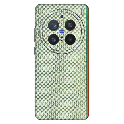 VIVO Z/V/X/T/U/S Series Phone Skins (All Models) - Gucci Fabric Pattern - 3D Embossed Finish (L-73) Vivo X200 Pro (5G)