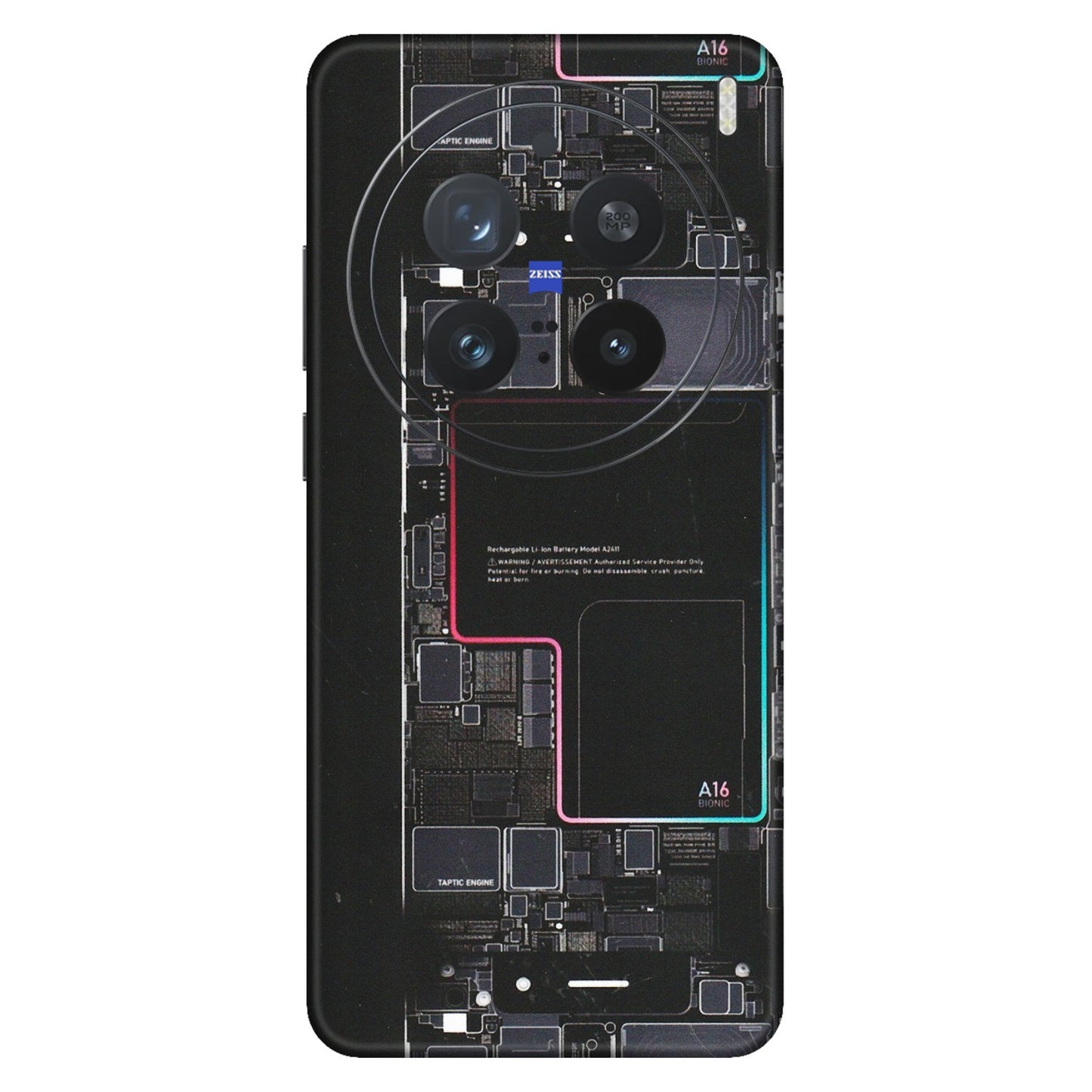 VIVO Z/V/X/T/U/S Series Phone Skins (All Models) - Motherboard Circuit Layout - Matte Finish (M-117) Vivo X200 Pro (5G)