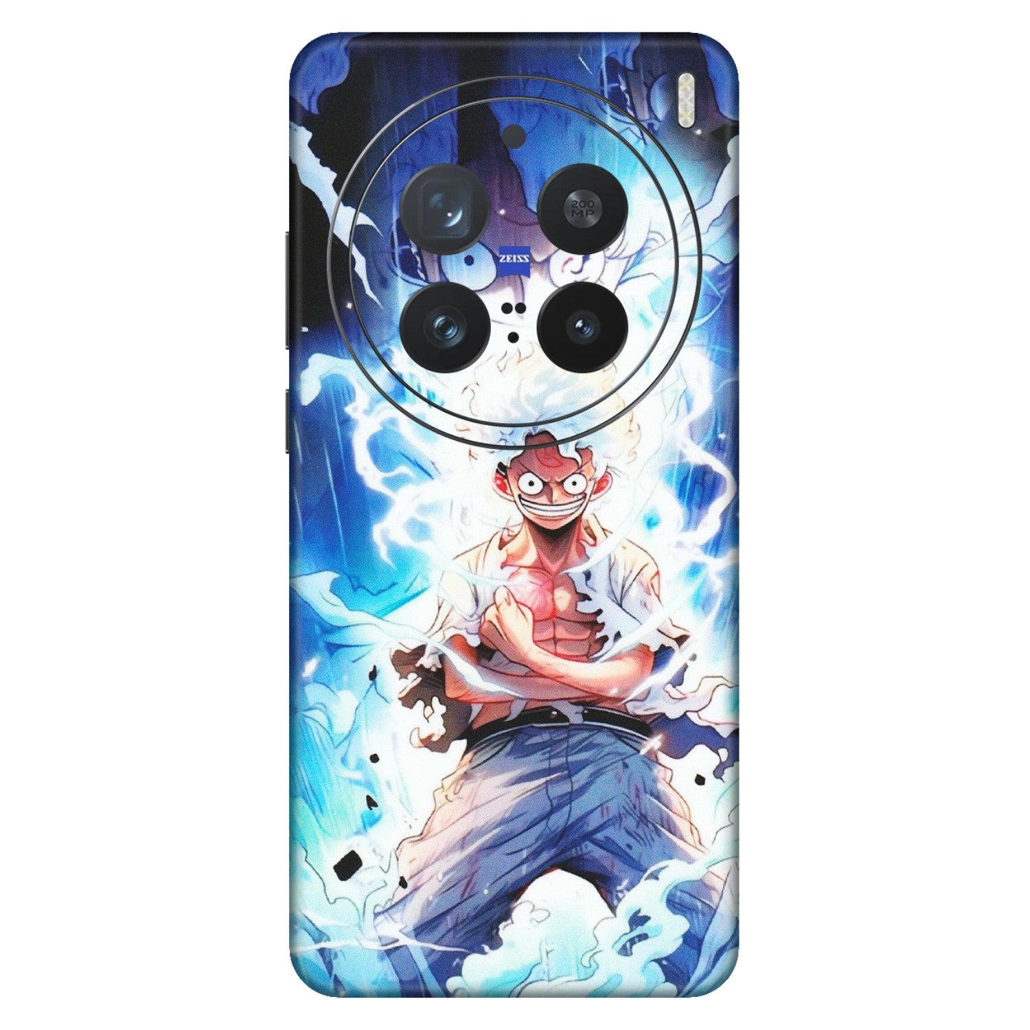 VIVO Z/V/X/T/U/S Series Phone Skins (All Models) - Blue Thunder Luffy Anime - Matte Finish (M-132) Vivo X200 Pro (5G)