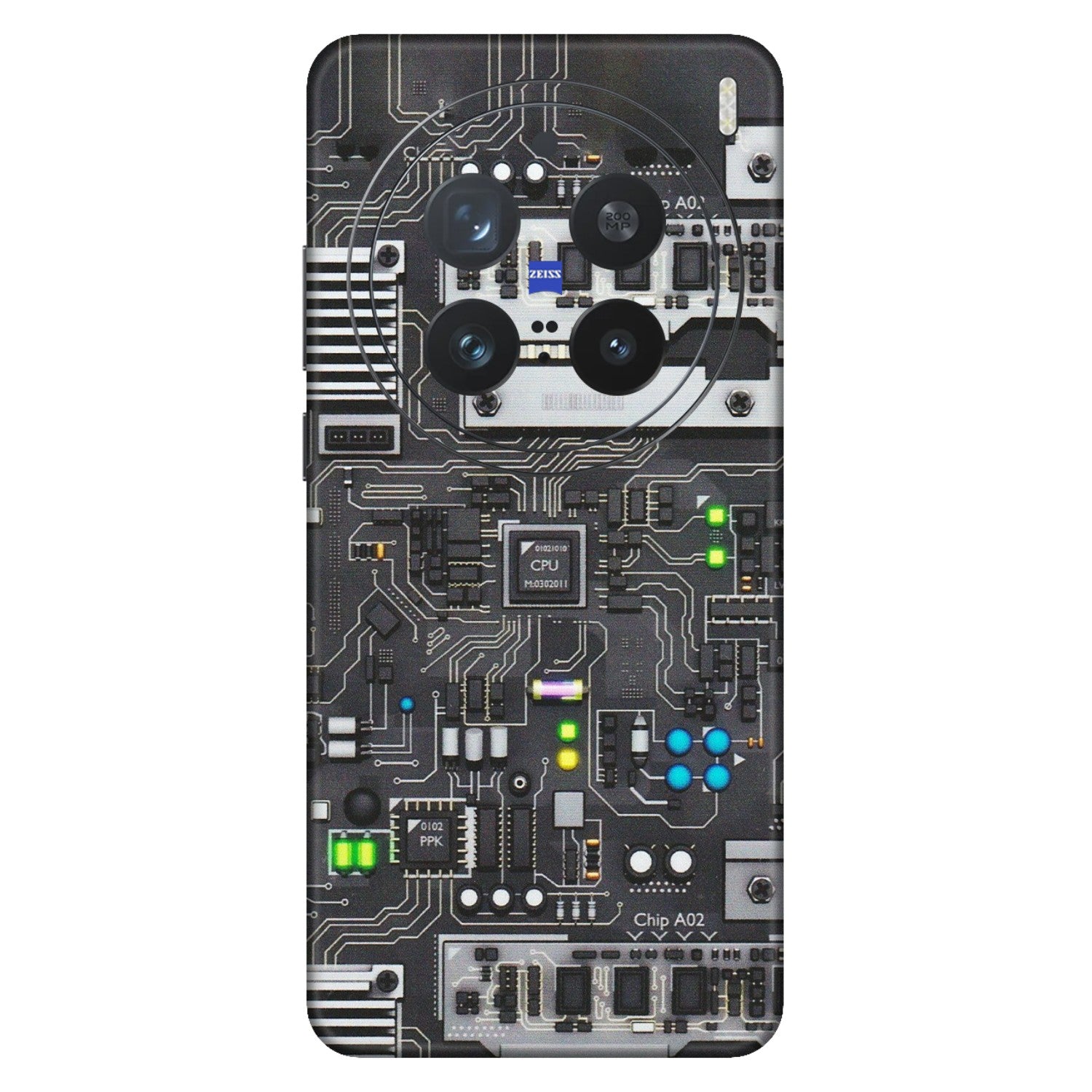 VIVO Z/V/X/T/U/S Series Phone Skins (All Models) - Motherboard Internals - Matte Finish (M-135) Vivo X200 Pro (5G)