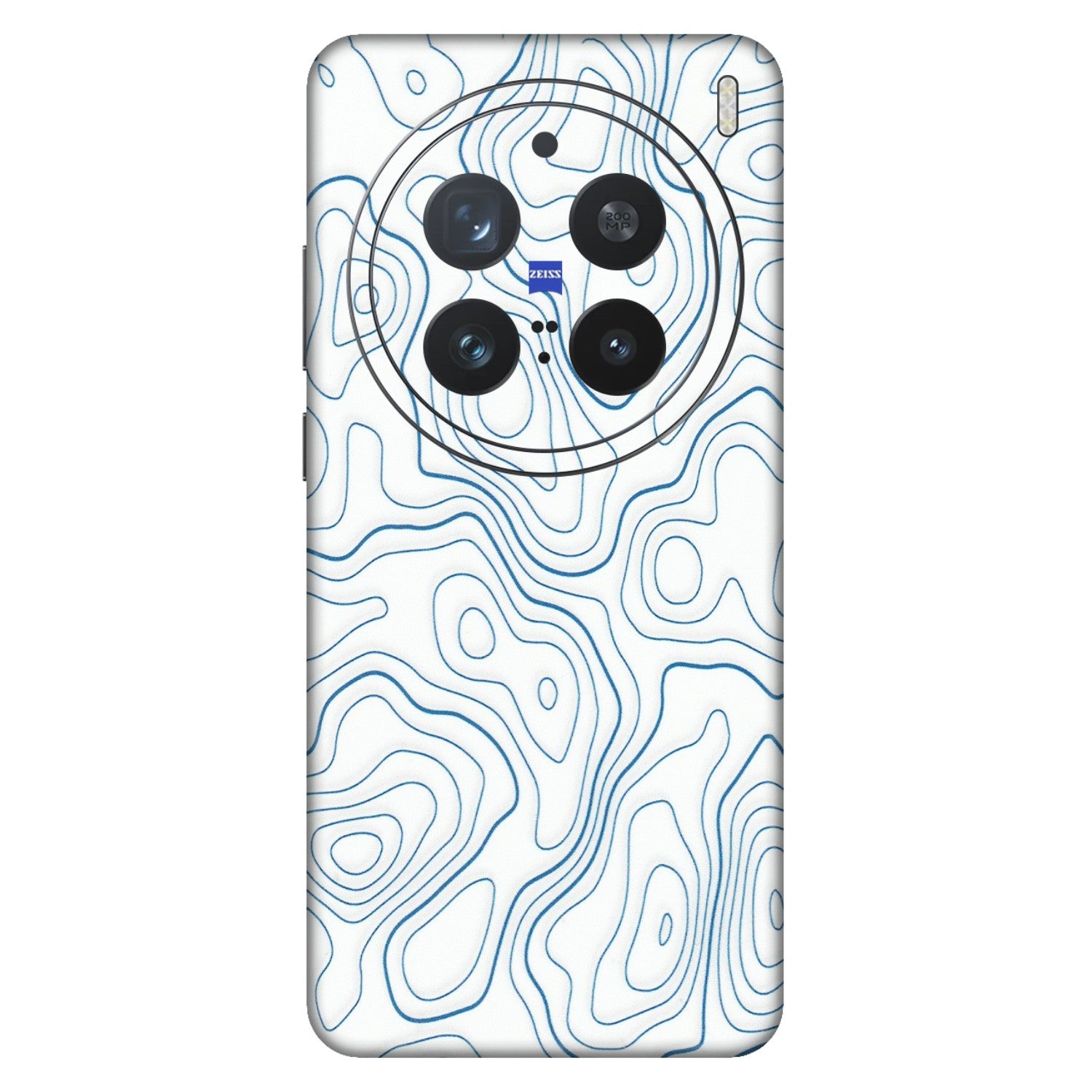 VIVO Z/V/X/T/U/S Series Phone Skins (All Models) - Blue And White Swirls - Matte Finish (M-139) Vivo X200 Pro (5G)