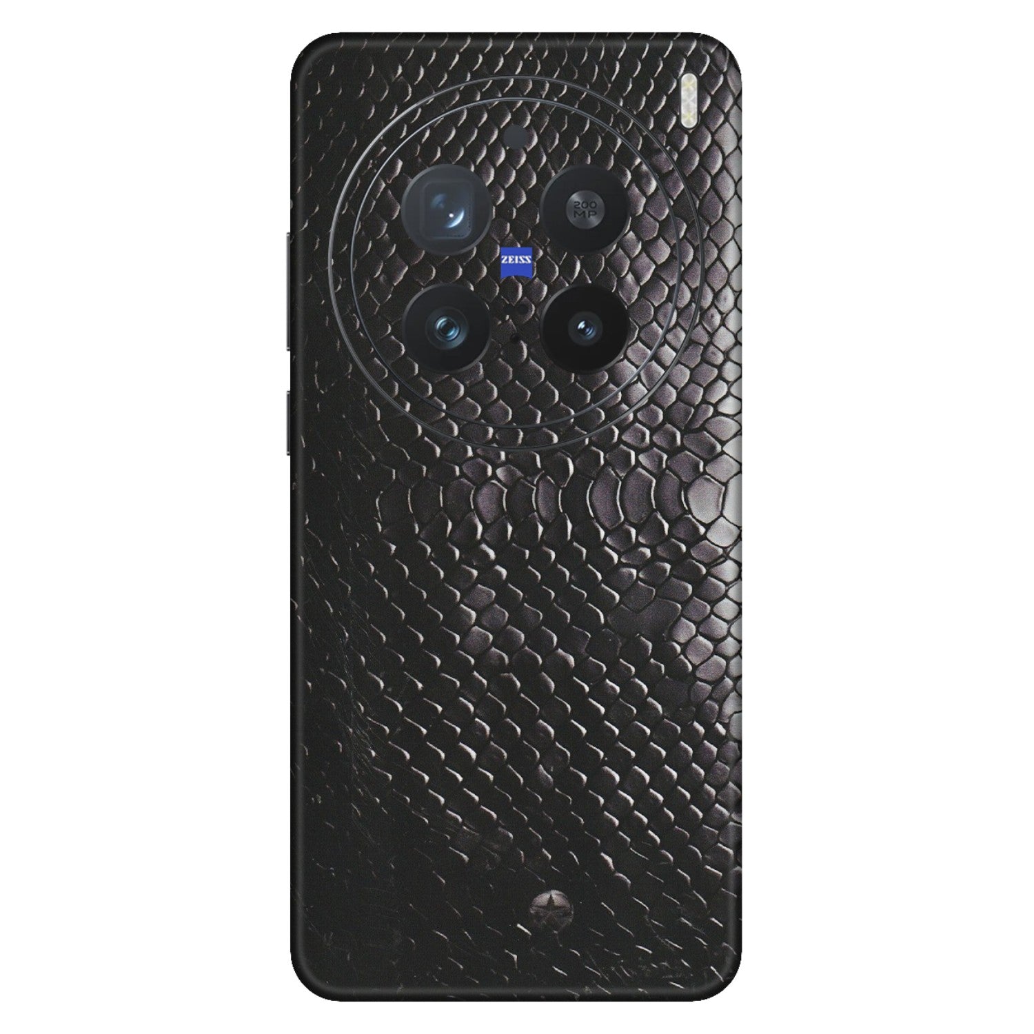 VIVO Z/V/X/T/U/S Series Phone Skins (All Models) - Black Snack Leather - Matte Finish (M-147) Vivo X200 Pro (5G)