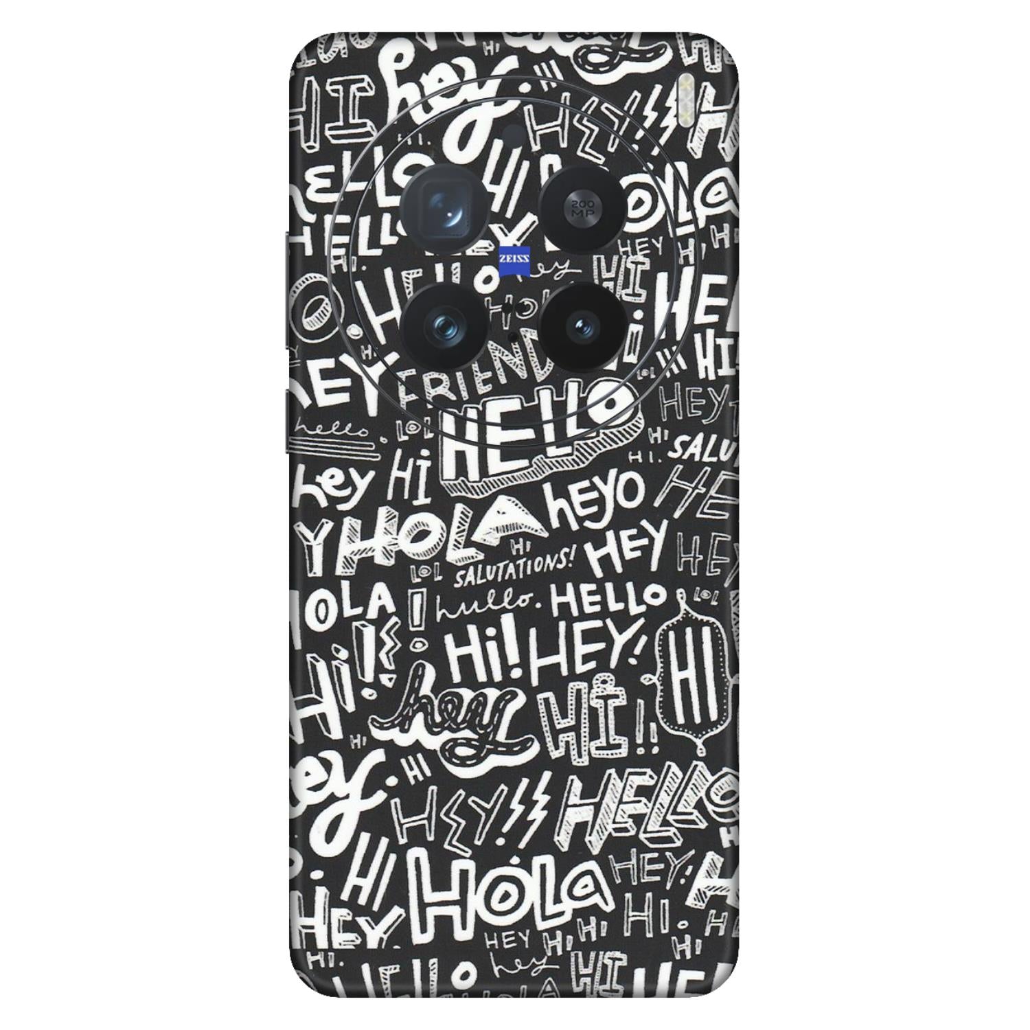 VIVO Z/V/X/T/U/S Series Phone Skins (All Models) - Hi Hello Doodles - Matte Finish (M-25) Vivo X200 Pro (5G)