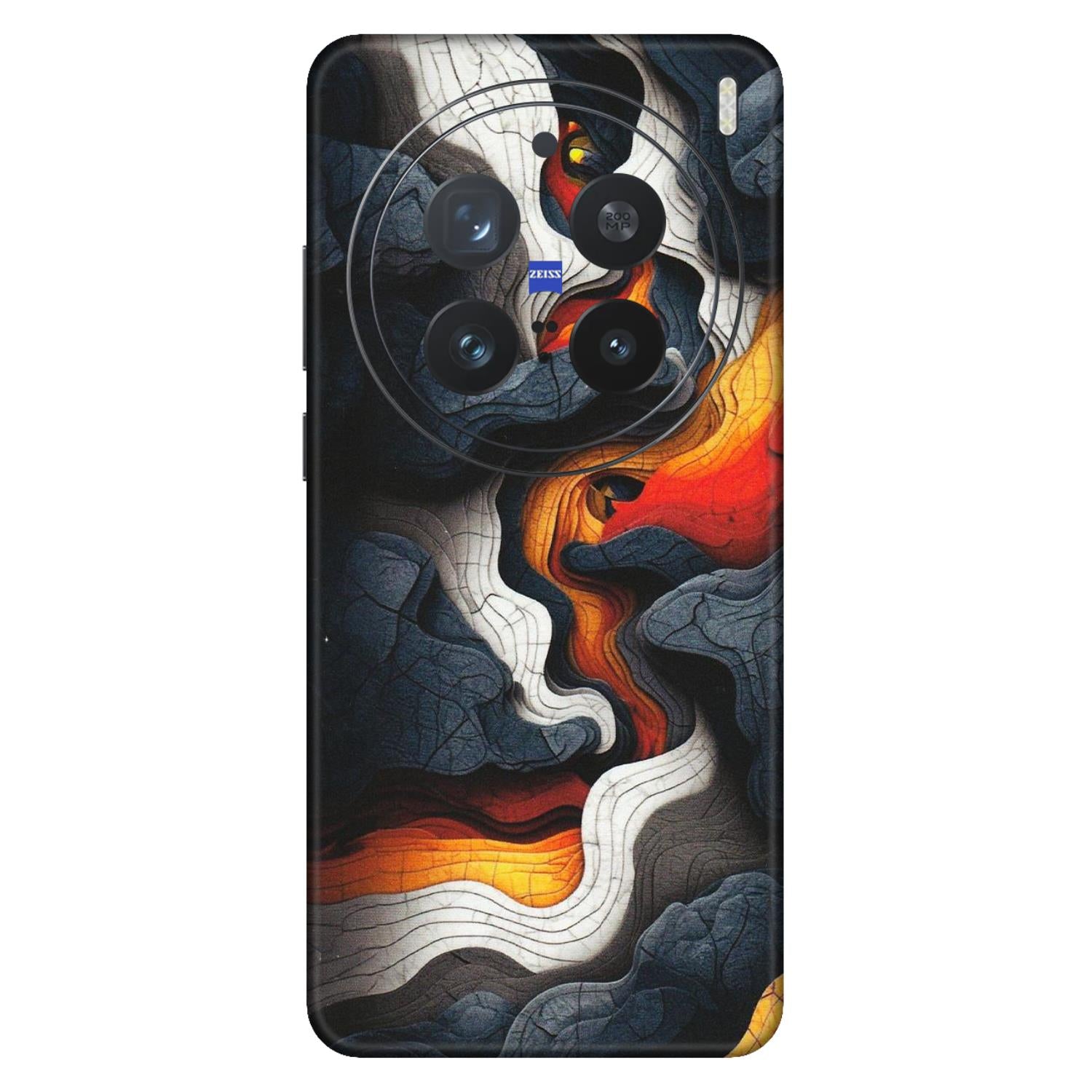 VIVO Z/V/X/T/U/S Series Phone Skins (All Models) - Abstract Volcanic Layers - Matte Finish (M-52) Vivo X200 Pro (5G)