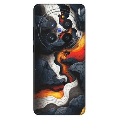 VIVO Z/V/X/T/U/S Series Phone Skins (All Models) - Abstract Volcanic Layers - Matte Finish (M-52) Vivo X200 Pro (5G)