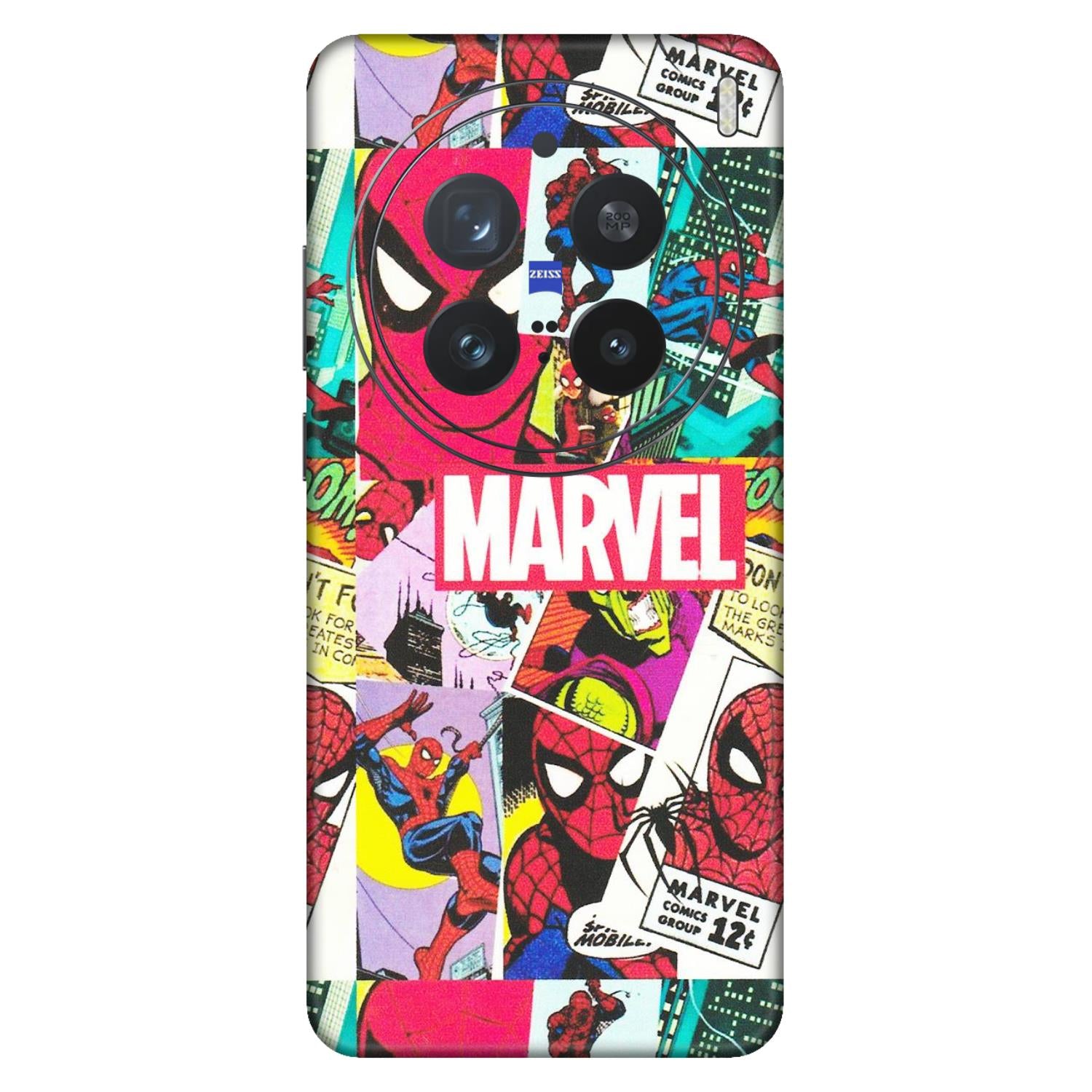 VIVO Z/V/X/T/U/S Series Phone Skins (All Models) - Marvel Comic Spiderman Grafitti - Matte Finish (M-72) Vivo X200 Pro (5G)